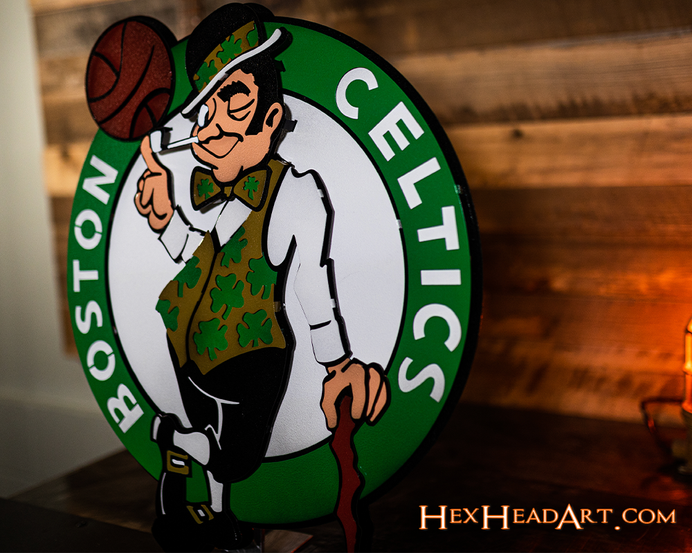 Boston Celtics NBA 3D Vintage Metal Wall Art