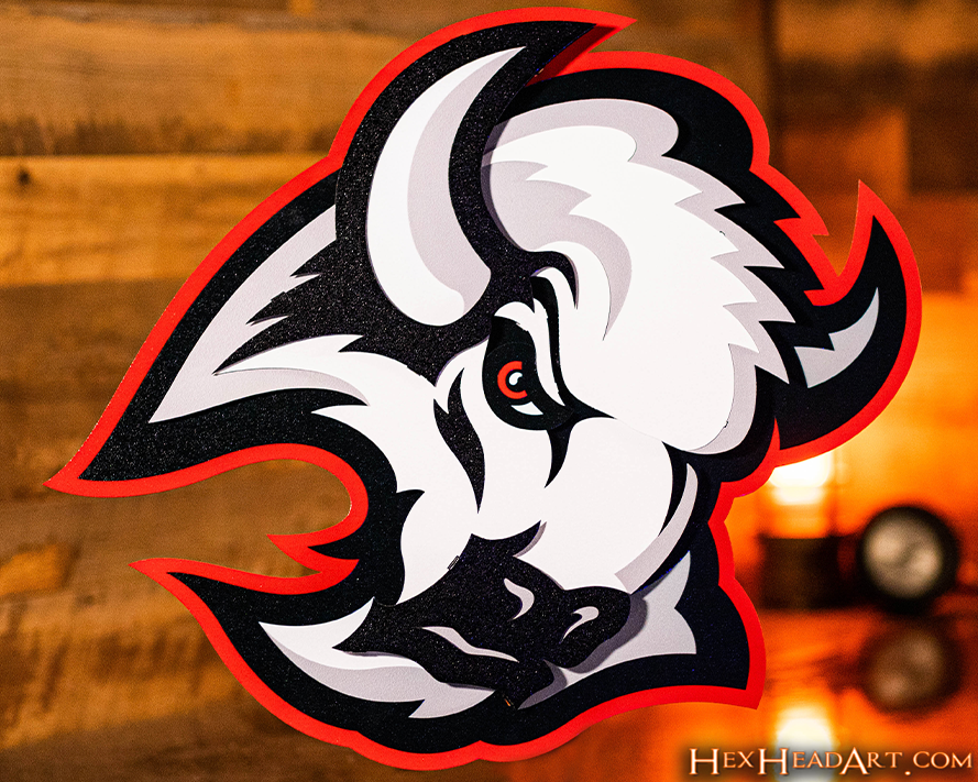 Buffalo Sabres "GOATHEAD" NHL 3D Vintage Metal Wall Art