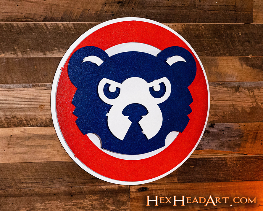 CLOSE OUT -- Chicago Cubs "94-96" 3D Vintage Metal Wall Art