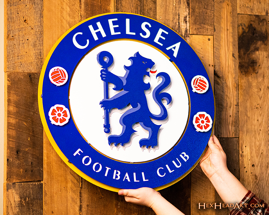 Chelsea Football Club 3D Vintage Metal Wall Art