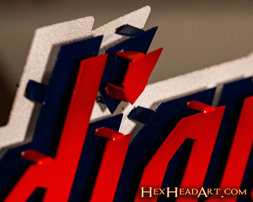 Cleveland Guardians Script "GUARDIANS" 3D Vintage Metal Wall Art