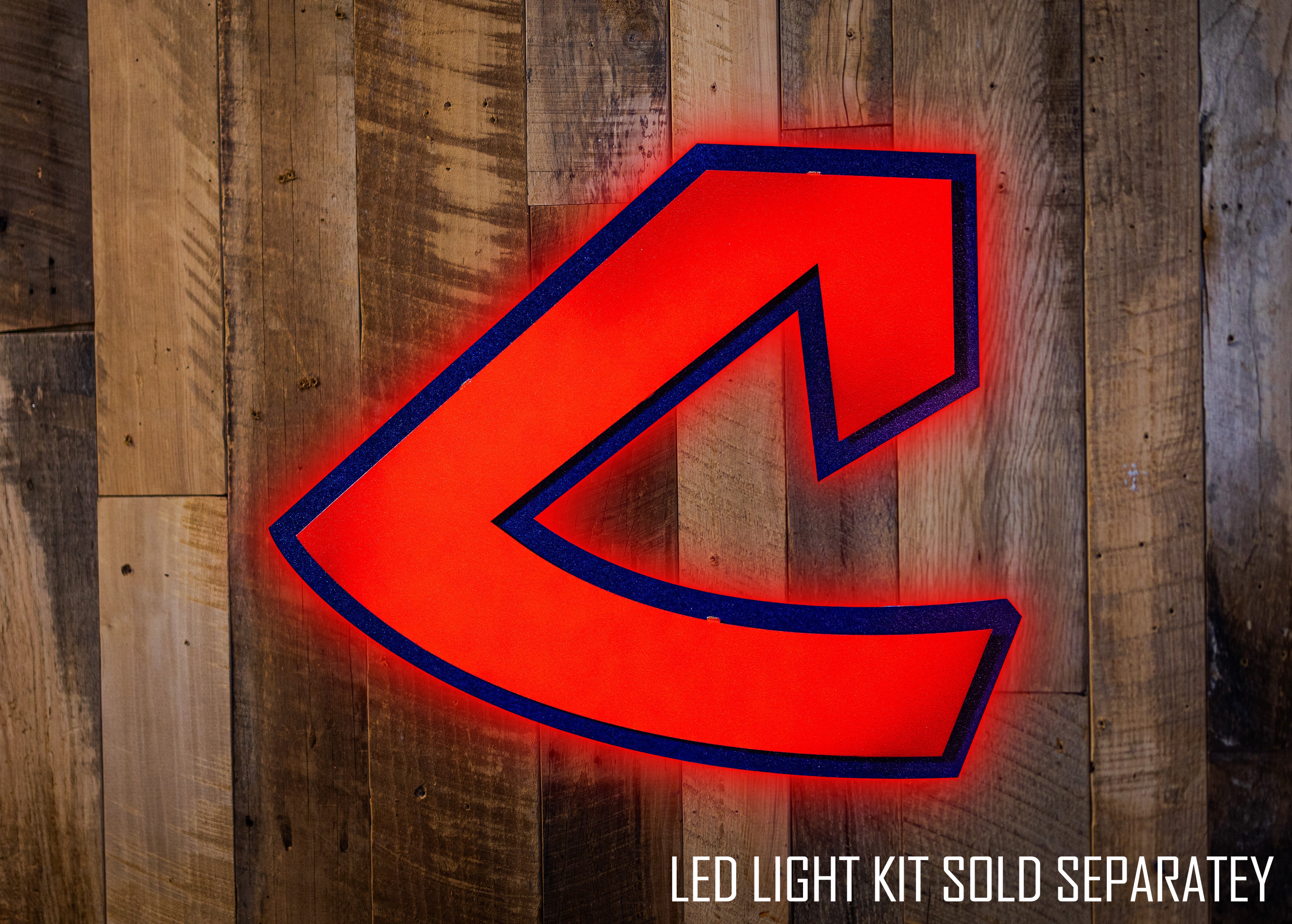 CLOSE OUT - Cleveland Indians Retro C Logo 3D Metal Wall Art