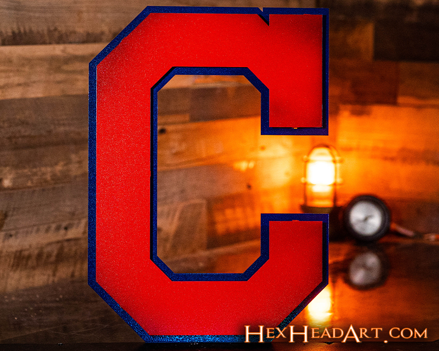 Cleveland Indians Block "C" Layered 3D Metal Wall Art