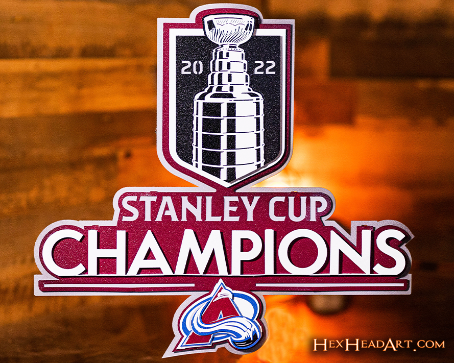 Colorado Avalanche 2022 Stanley Cup Champions 3D Vintage Metal Wall Art