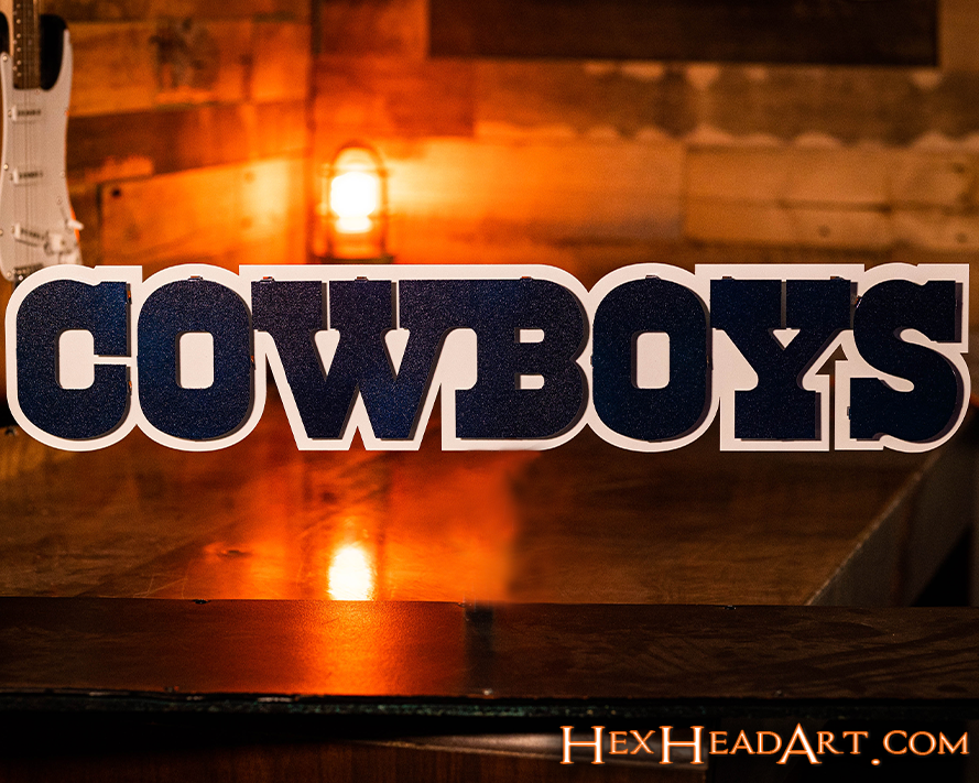 Dallas Cowboys "COWBOYS" 3D Vintage Metal Wall Art