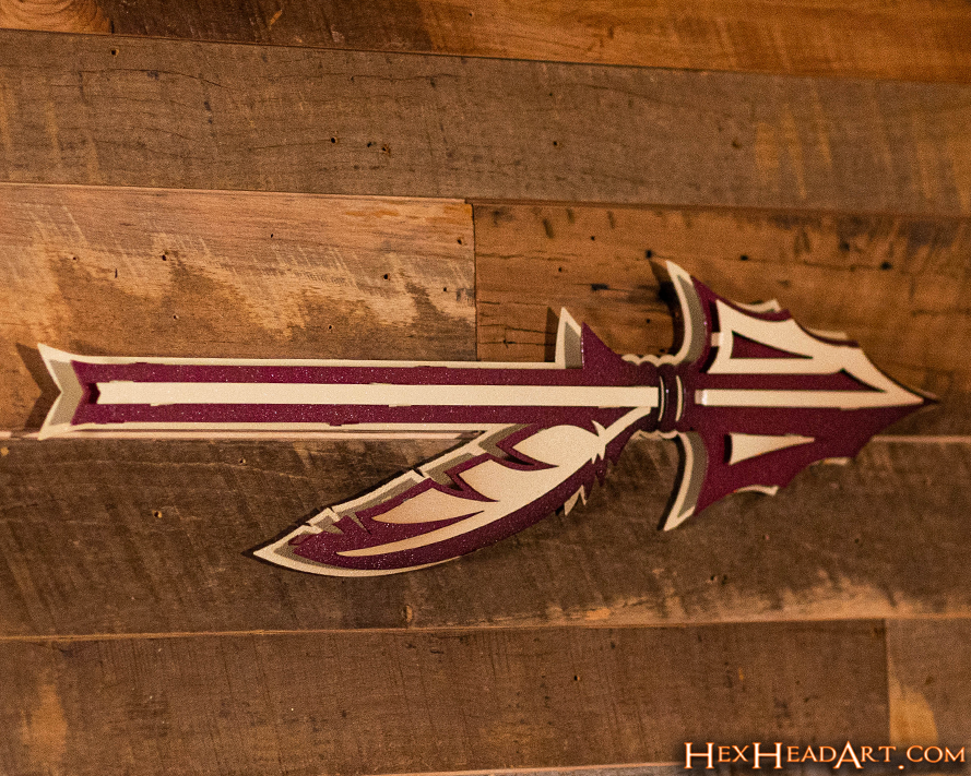 Florida State Burning Spear 3D Vintage Metal Wall Art