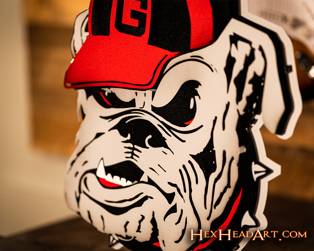 Georgia Bulldogs "Old School UGA" 3D Vintage Metal Wall Art