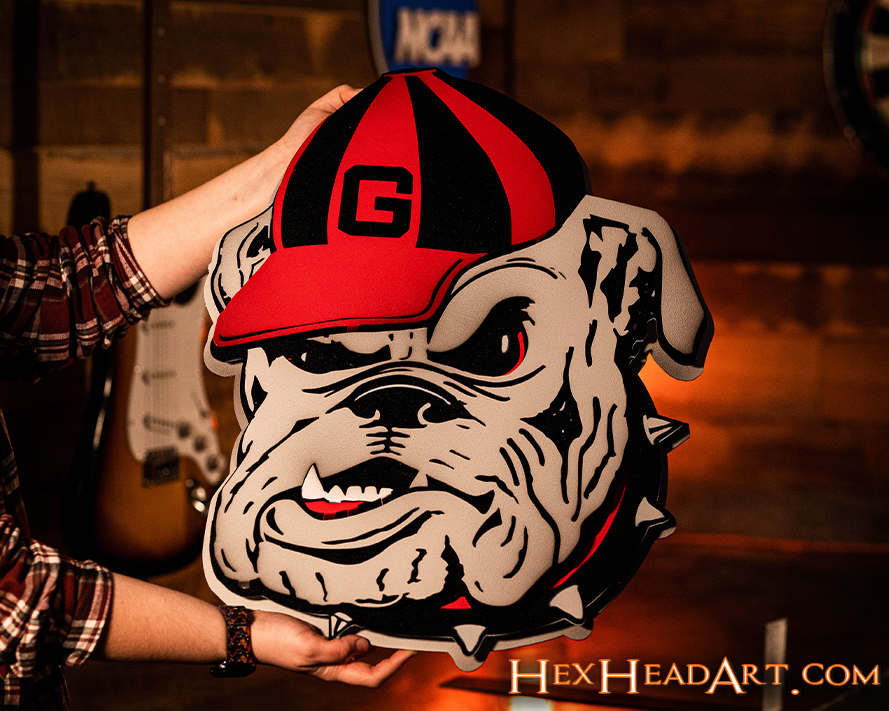 Georgia Bulldogs "Old School UGA" 3D Vintage Metal Wall Art