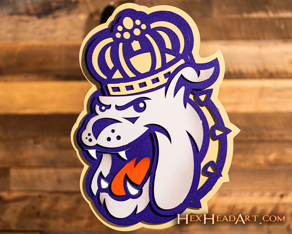 James Madison Dukes Mascot 3D Wall Art