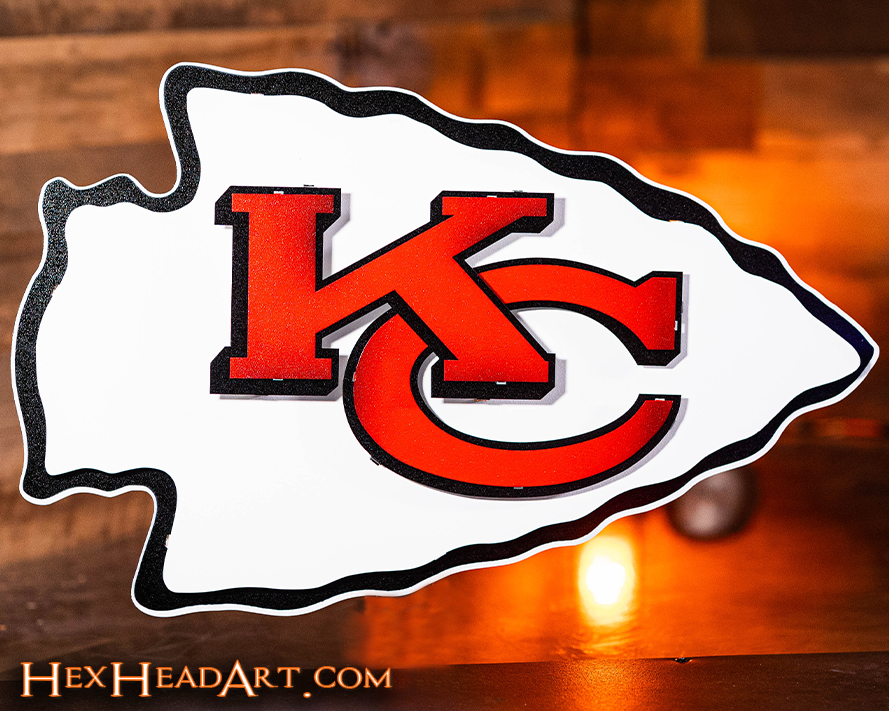 Kansas City Chiefs Lamar Hunt "Arrowhead" 3D Vintage Metal Wall Art