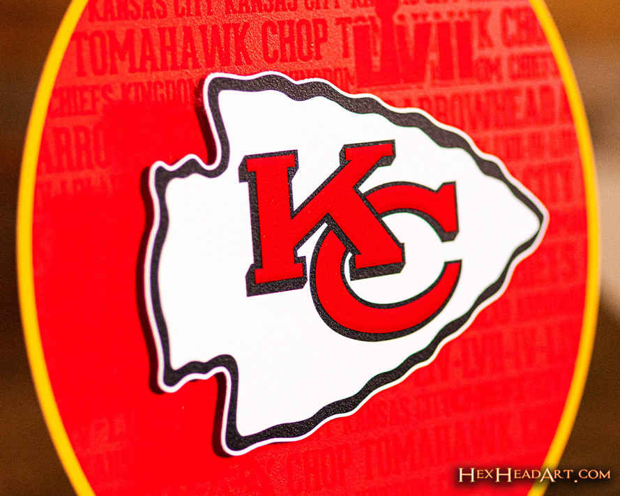 Kansas City Chiefs CRAFT SERIES 3D Embossed Metal Wall Art