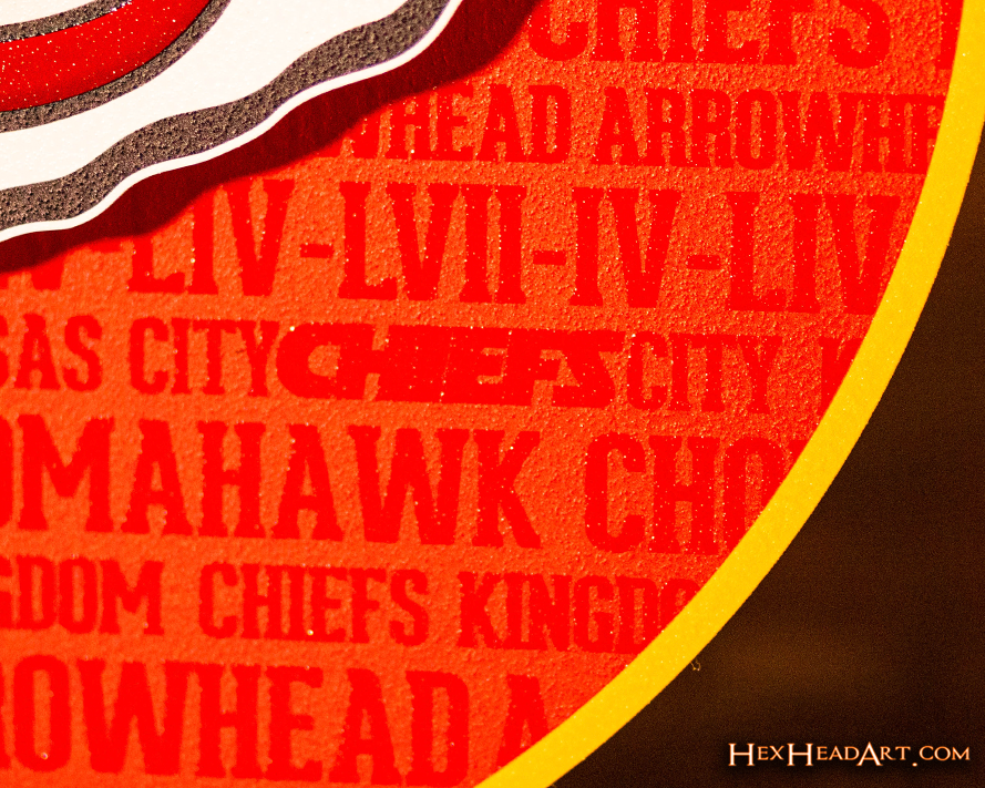 Kansas City Chiefs CRAFT SERIES 3D Embossed Metal Wall Art