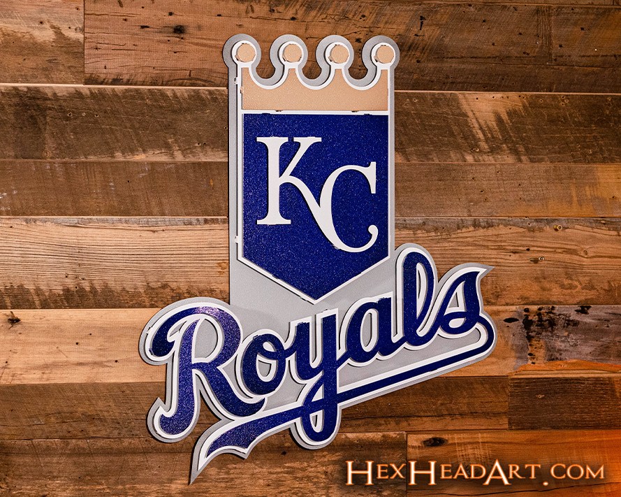 Kansas City Royals Crest 3D Metal Wall Art