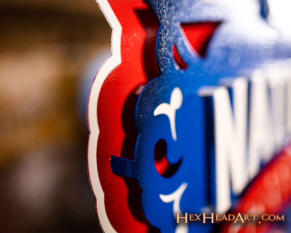 Kansas Jayhawks "2022 NCAA BASKETBALL NATIONAL CHAMPIONS" 3D Vintage Metal Wall Art