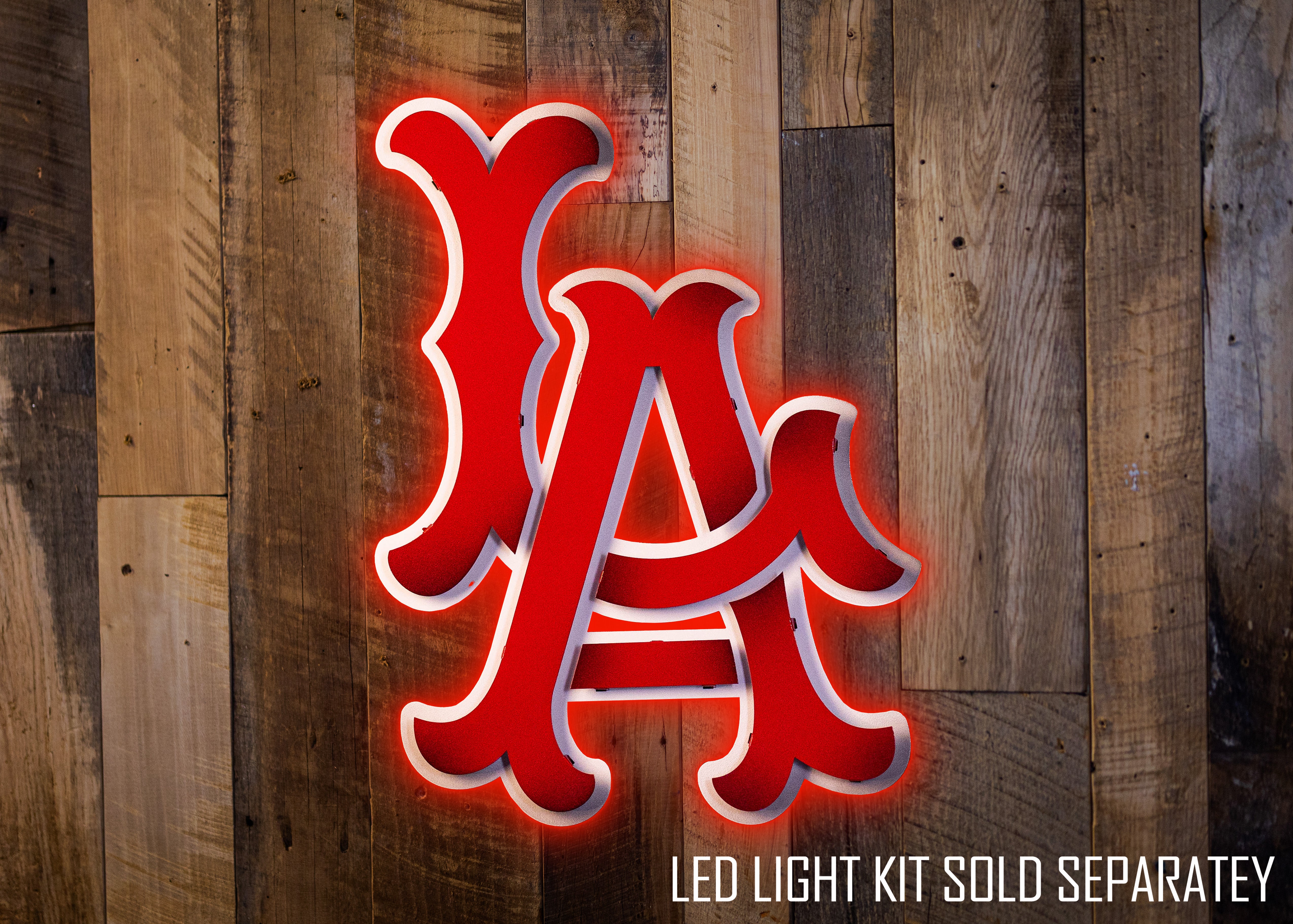 Los Angeles Angels "LA" Cooperstown 1961-1965 3D Vintage Metal Wall Art