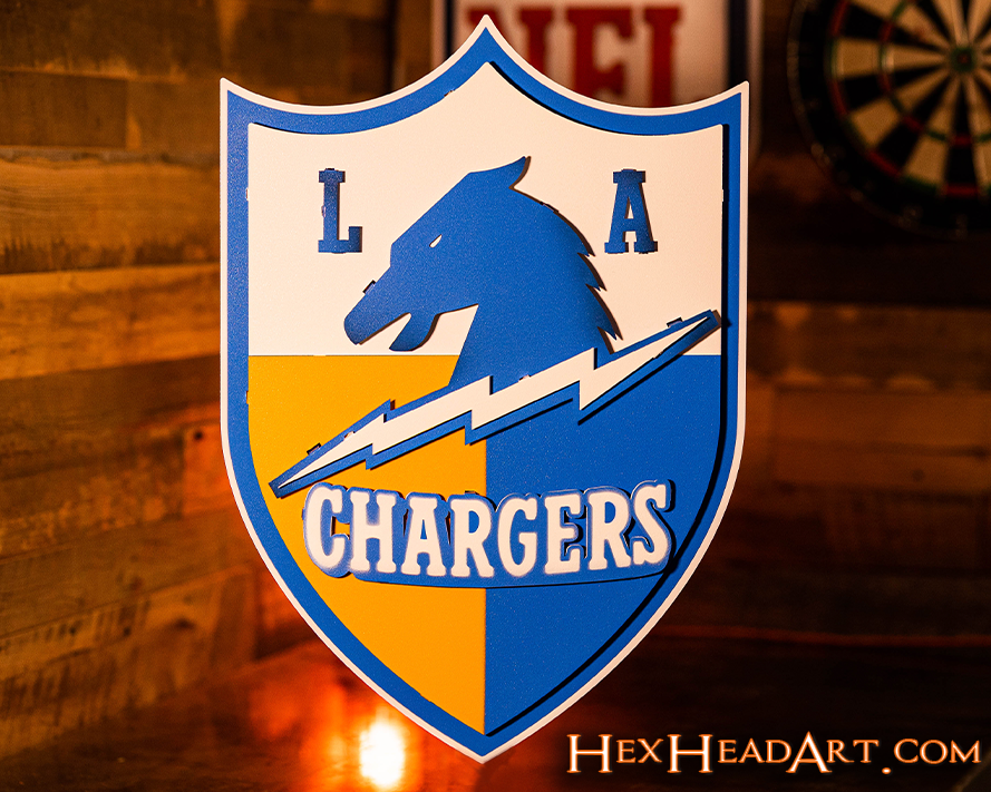 Los Angeles Chargers Vintage Shield Logo T-Shirt