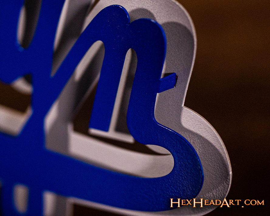 Brooklyn Dodgers Script 3D Vintage Metal Wall Art