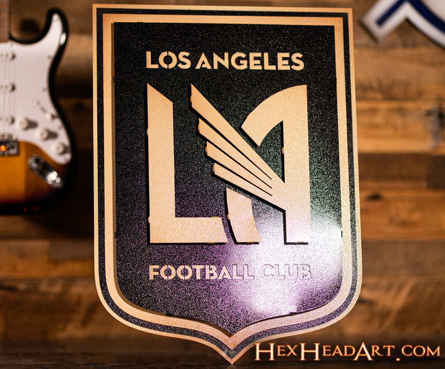 CLOSE OUT - Los Angeles Football Club 3D Vintage Metal Wall Art