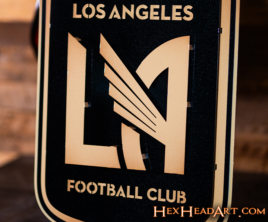 CLOSE OUT - Los Angeles Football Club 3D Vintage Metal Wall Art