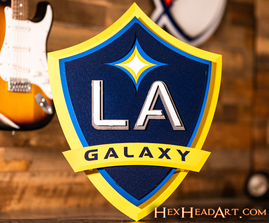 CLOSE OUT - LA Galaxy 3D Vintage Metal Wall Art