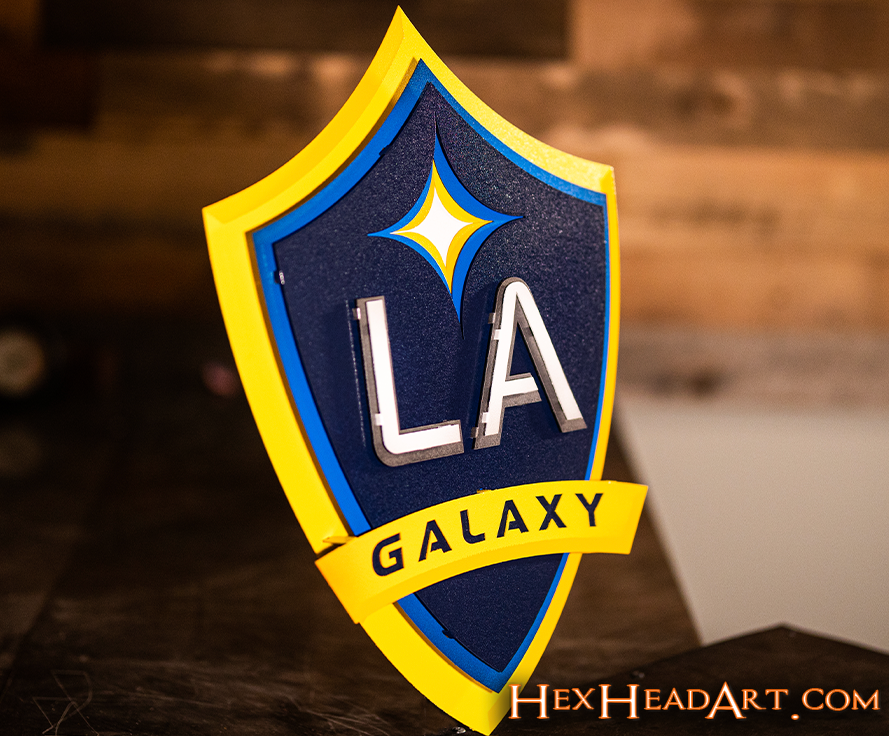 CLOSE OUT - LA Galaxy 3D Vintage Metal Wall Art