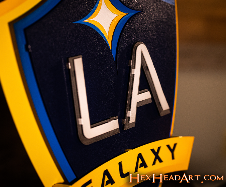 CLOSE OUT - LA Galaxy 3D Vintage Metal Wall Art