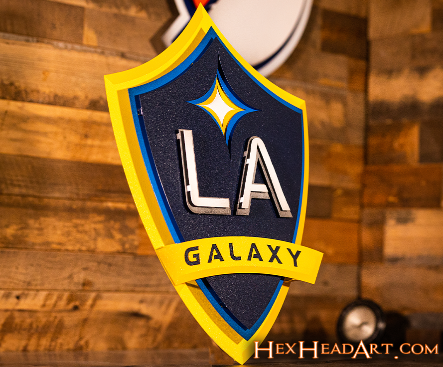 CLOSE OUT - LA Galaxy 3D Vintage Metal Wall Art