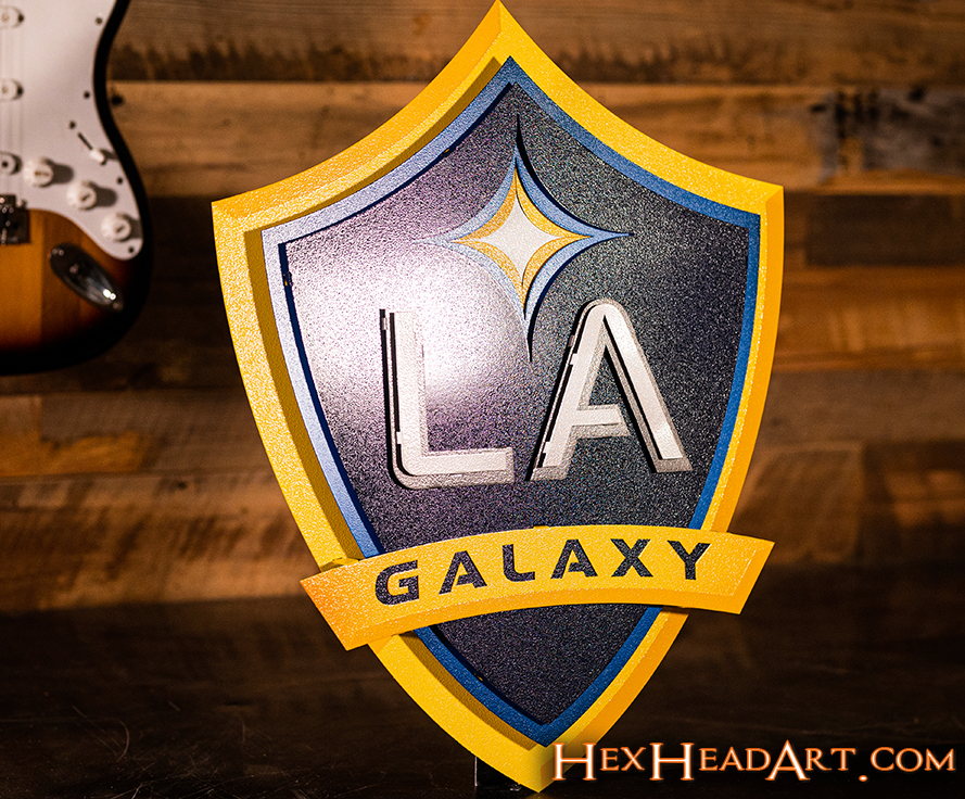 CLOSE OUT - LA Galaxy 3D Vintage Metal Wall Art