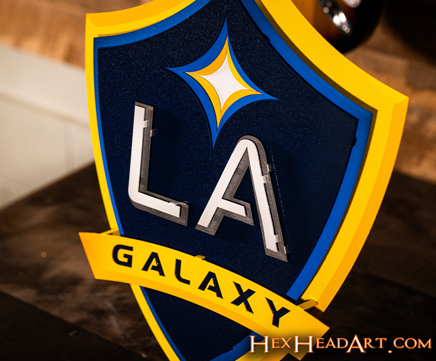 CLOSE OUT - LA Galaxy 3D Vintage Metal Wall Art