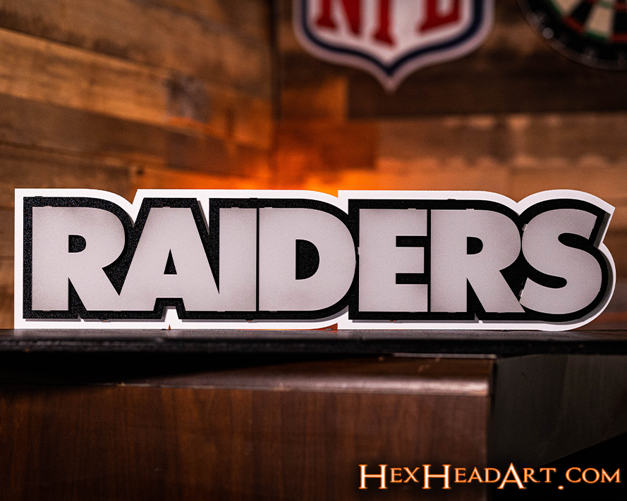 Las Vegas Raiders Metal Wall Art – Hex Head Art