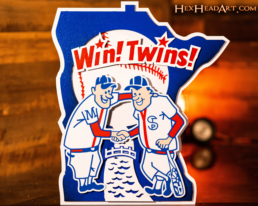 Minnesota Twins MLB Throwback Script 3D Vintage Metal Wall Art – Hex Head  Art