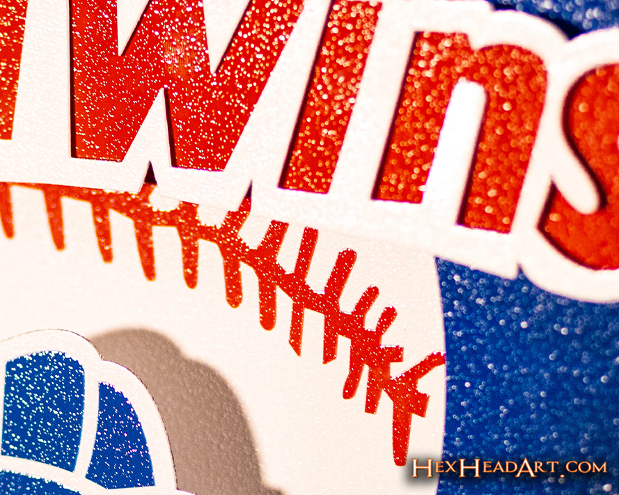 Minnesota Twins " Minnie and Paul" Cooperstown Logo 3D Metal Wall Art