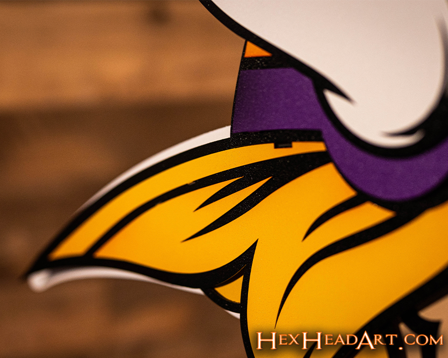 Minnesota Vikings "Norseman" 3D Vintage Metal Wall Art