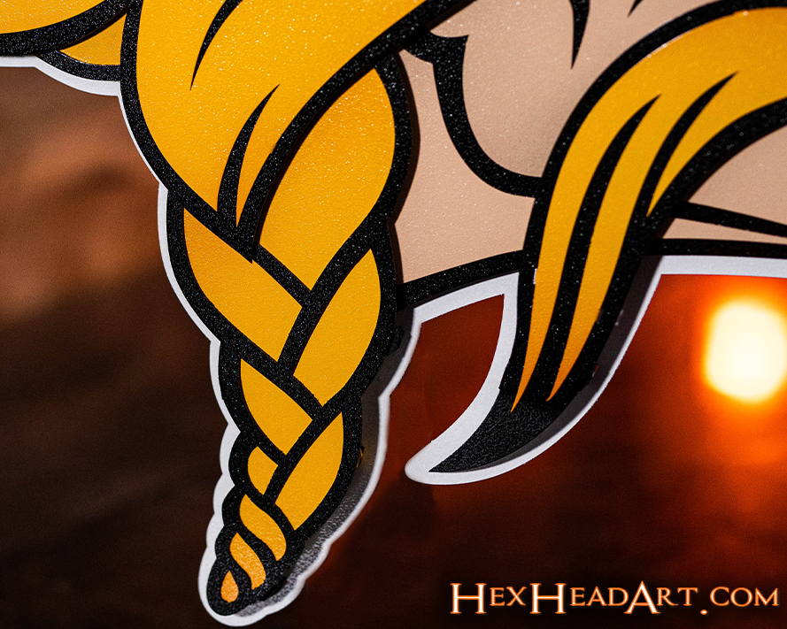 Minnesota Vikings "Norseman" 3D Vintage Metal Wall Art