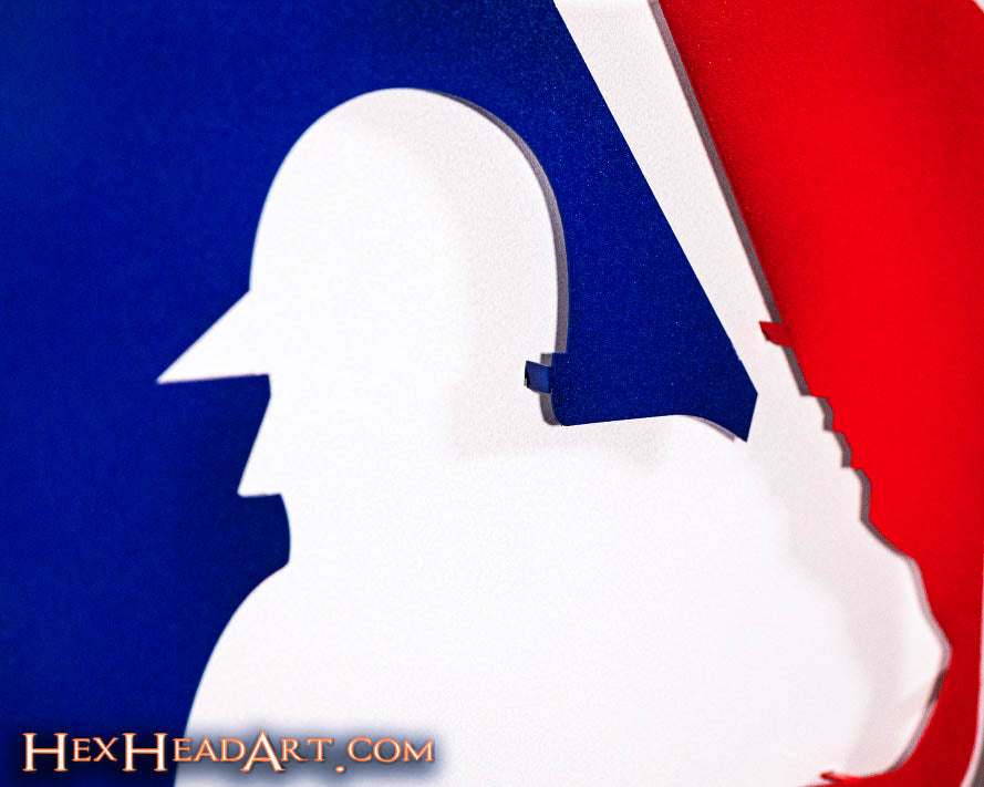 Major League Baseball MLB Batter Logo 3D Vintage Metal Wall Art