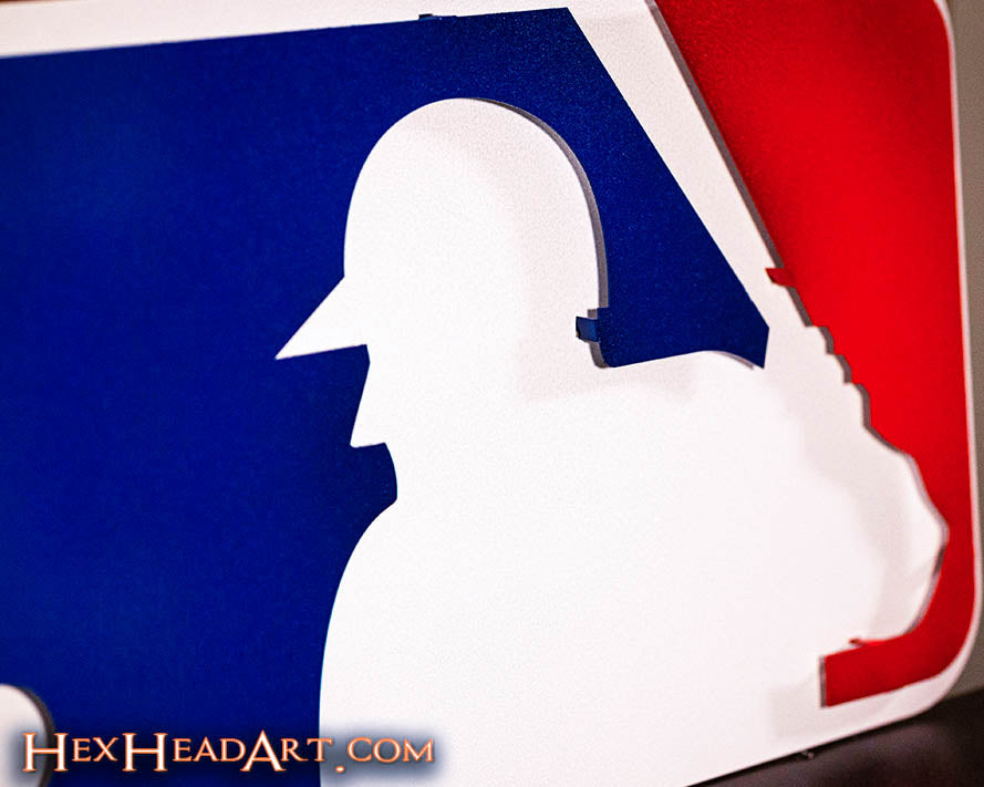 Major League Baseball MLB Batter Logo 3D Vintage Metal Wall Art