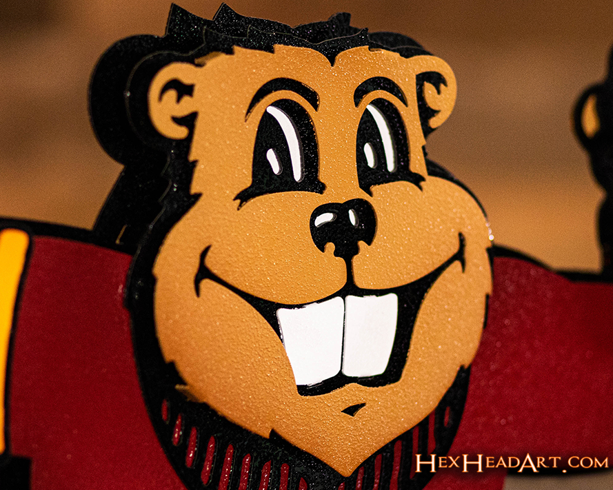 Minnesota Gophers "Goldy" Mascot, 3D Vintage Metal Wall Art