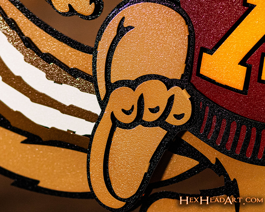 Minnesota Gophers "Goldy" Mascot, 3D Vintage Metal Wall Art