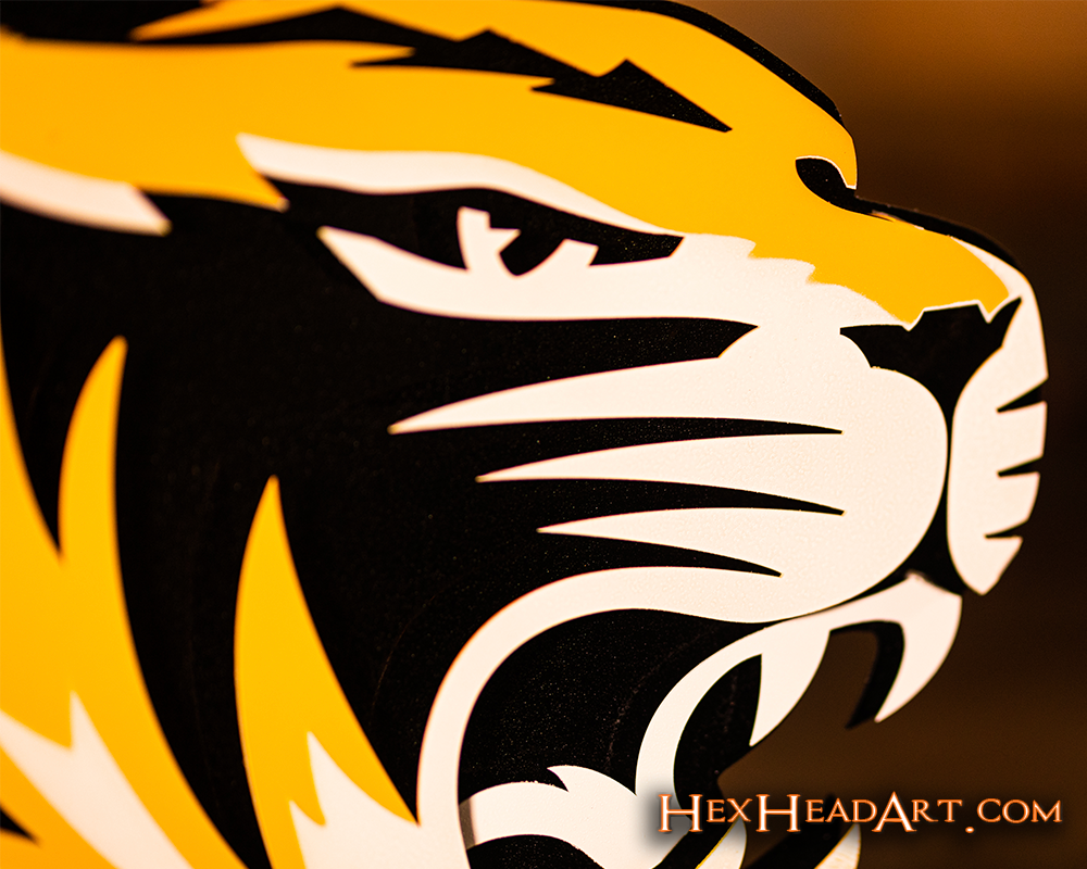 Missouri Tiger Head 3D Vintage Metal Wall Art