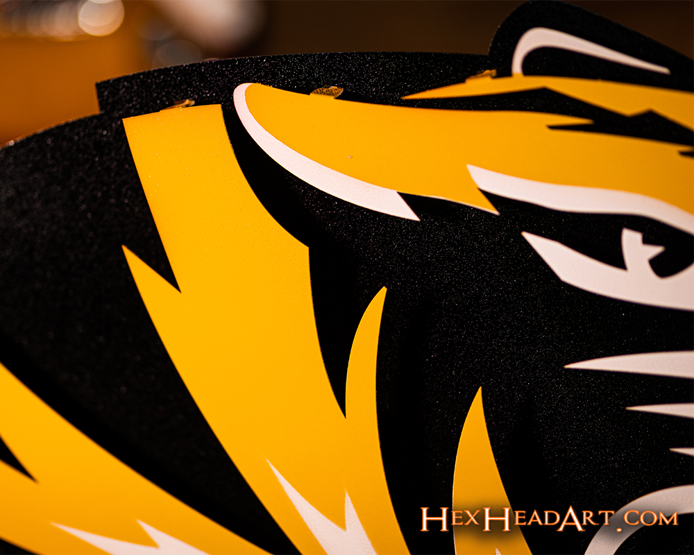 Missouri Tiger Head 3D Vintage Metal Wall Art