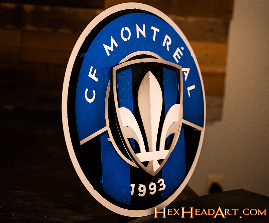 CLOSE OUT - CF Montreal 3D Vintage Metal Wall Art