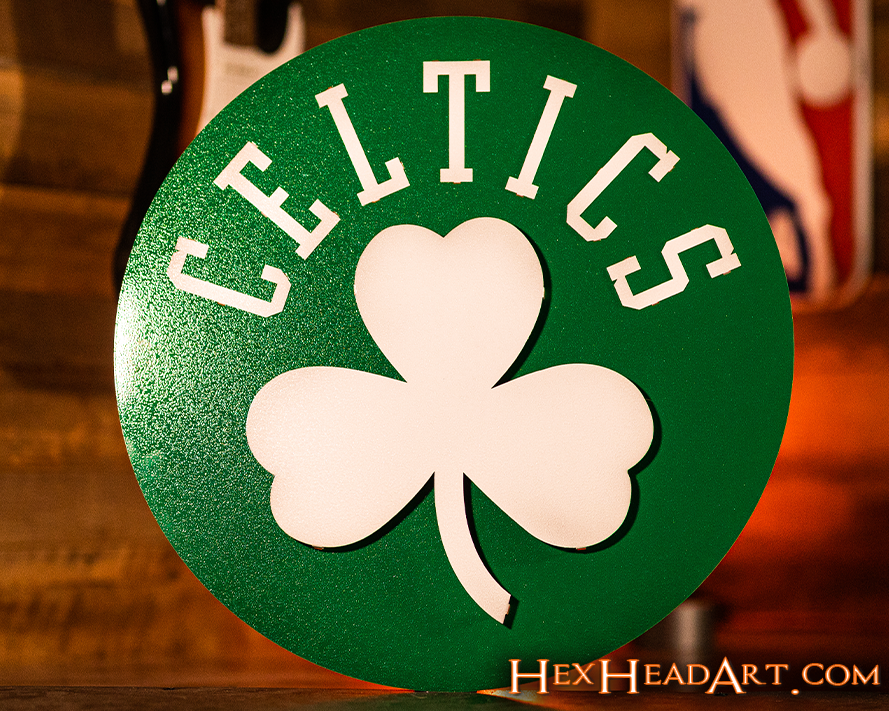 Boston Celtics Shamrock NBA 3D Metal Wall Art