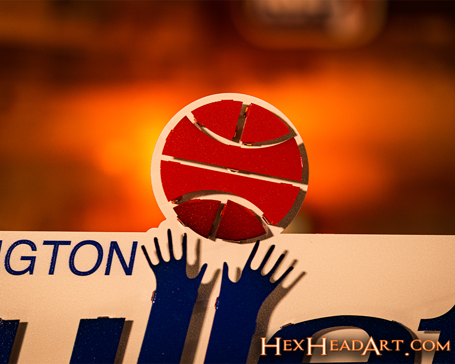 Washington Bullets 1977 3D Vintage Metal Wall Art