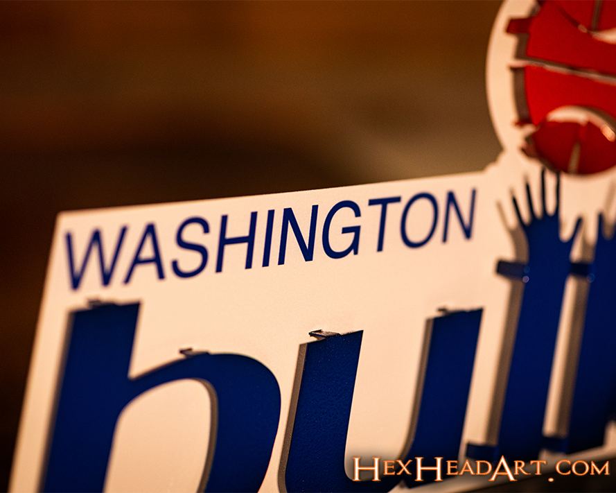 Washington Bullets 1977 3D Vintage Metal Wall Art