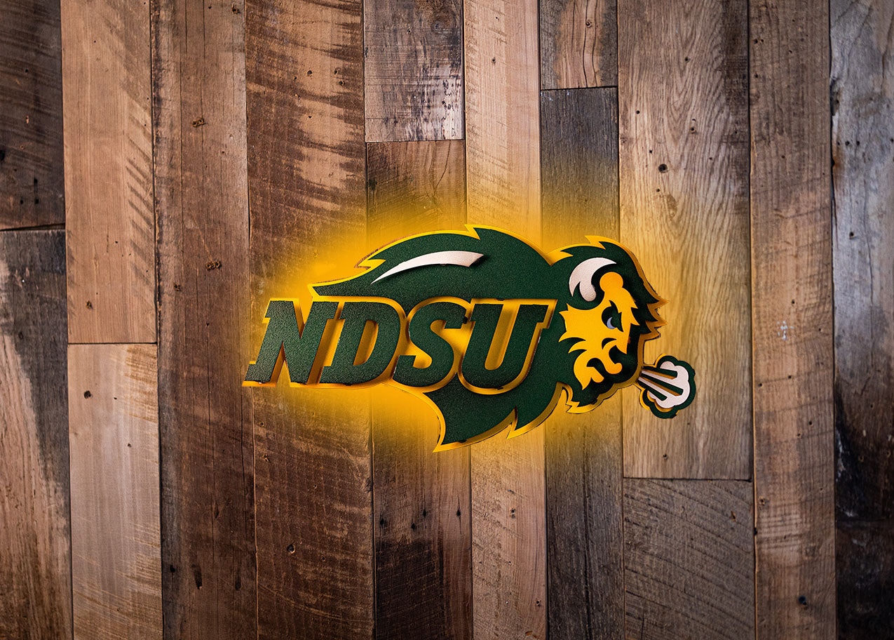 North Dakota State NDSU 3D Vintage Metal Wall Art