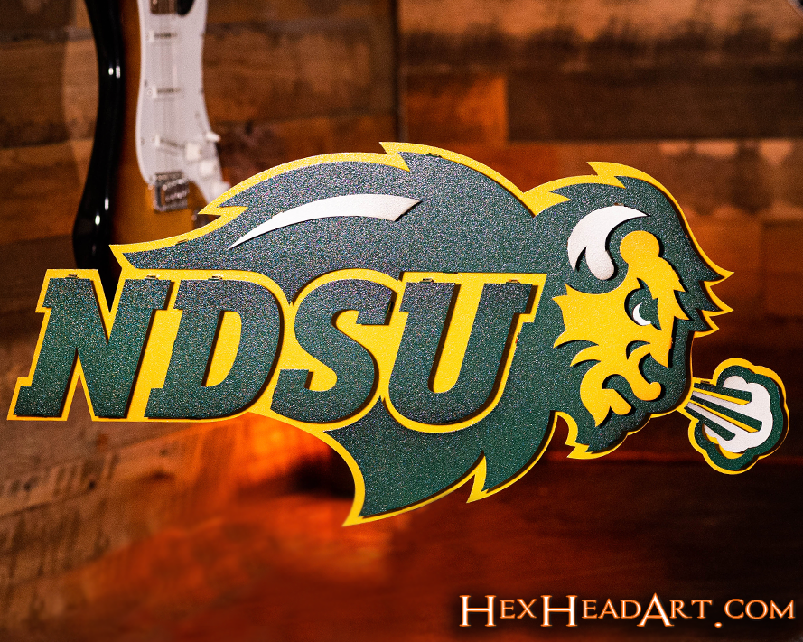 North Dakota State NDSU 3D Vintage Metal Wall Art
