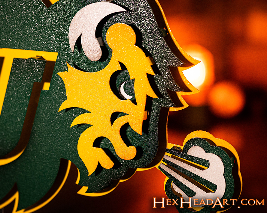 North Dakota State NDSU 3D Vintage Metal Wall Art