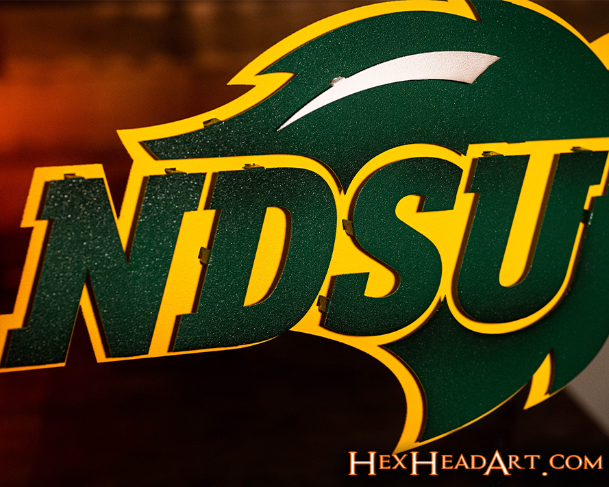 North Dakota State NDSU 3D Vintage Metal Wall Art