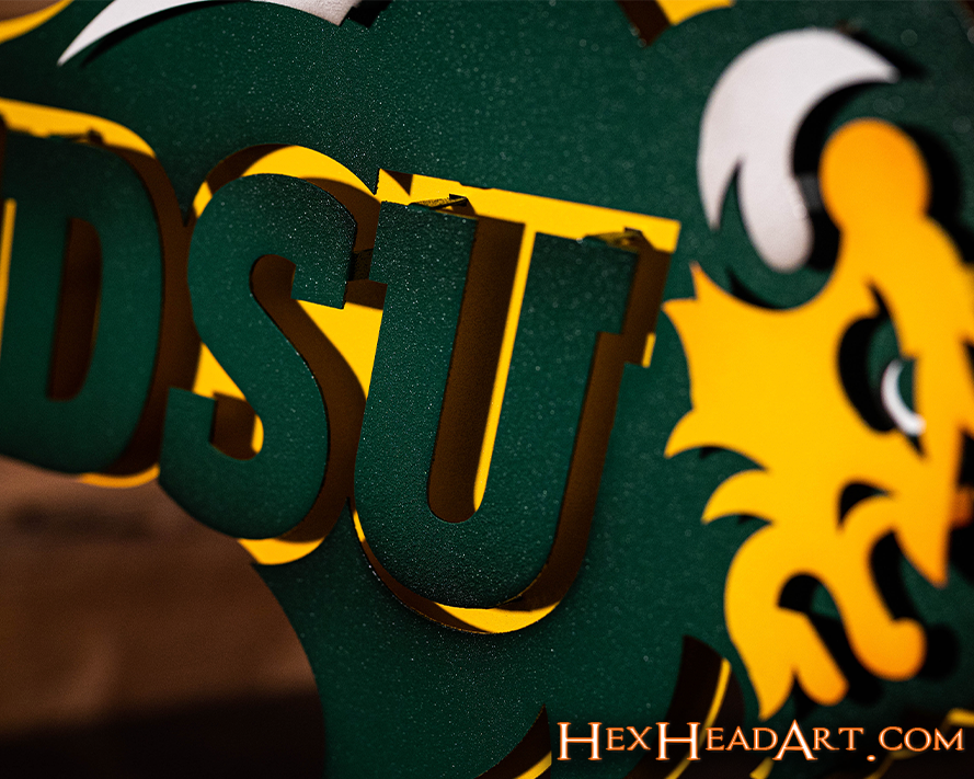 North Dakota State NDSU 3D Vintage Metal Wall Art