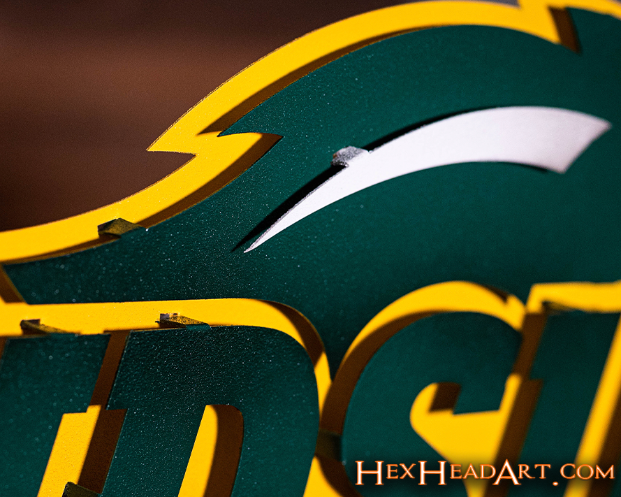 North Dakota State NDSU 3D Vintage Metal Wall Art